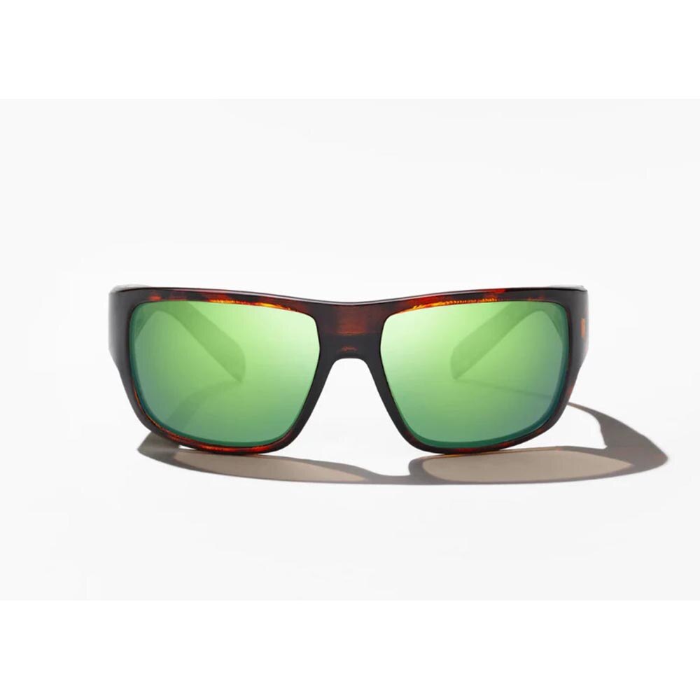 Bajio Piedra Sunglasses Polarized in Dark Tort Matte with Green Plastic